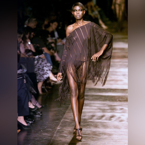 NWT Rare Tom Ford for Yves Saint Laurent YSL S/S 2002 Silk Poncho Cape one size - Picture 1 of 13